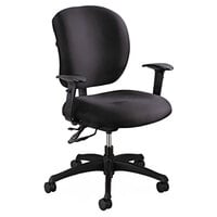 Safco 3391BL Alday Black Intensive Use Padded Polyester Office Chair