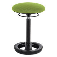 Safco 3000GN Twixt 22 1/2 inch Green Desk Height Ergonomic Stool with Fabric Seat