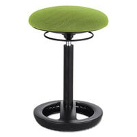 Safco 3000GN Twixt 22 1/2" Green Desk Height Ergonomic Stool with Fabric Seat