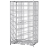 Metro SEC55S-HD Super Erecta Heavy-Duty Mobile Stainless Steel Security Unit - 28 1/16 inch x 50 1/2 inch x 62 inch