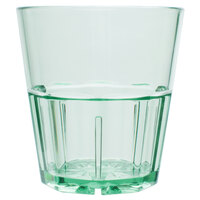 Diamond 8 oz. Green Polycarbonate Old Fashioned Tumbler - 12/Pack