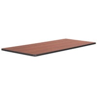 Safco 2067CY Impromptu Series 72 inch x 24 inch Cherry Mobile Rectangular Training Table Top