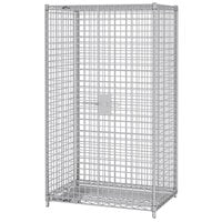 Metro SEC56S-HD Super Erecta Heavy-Duty Mobile Stainless Steel Security Unit - 28 1/16 inch x 63 1/8 inch x 62 inch