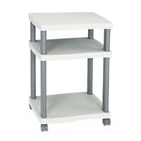 Safco 1860GR Charcoal Gray 3-Shelf Wave Design Printer Stand - 20 inch x 17 1/2 inch x 29 1/4 inch