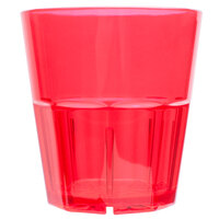 Diamond 8 oz. Red Polycarbonate Old Fashioned Tumbler - 12/Pack
