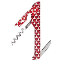 Franmara 2026 Hugger Designer Collection Waiter's Corkscrew with Red Hearts Decal