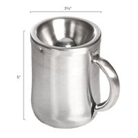 Franmara 9278 Customizable 26 oz. Brushed Stainless Steel New World Style Wine Tasting Personal Spittoon