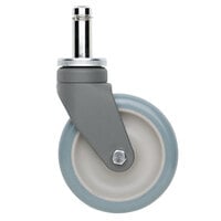 Metro 5PCXM MetroMax 5" Polyurethane Swivel Stem Caster with Bumper and Antimicrobial Protection