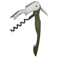 PullPlus Vintage Waiter's Corkscrew with Matte Green Soft-Touch Rubberized Handle 5306-13