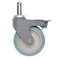 Metro 5PCBXM MetroMax 5" Polyurethane Caster with Brake, Bumper, and Antimicrobial Protection