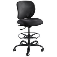 Safco 3394BL Vue Heavy-Duty Black Fabric Extended Height Stool