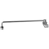 T&S B-0575 Wall Mounted Wok Wand Range Faucet with 13" Swing Spout, 2.2 GPM Aerator, and 3/8" NPT Female Inlet - Cold Water Only