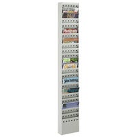 Safco 4322GR Gray 23 Compartment Steel Magazine Display Rack