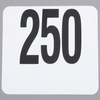 American Metalcraft 4250 Plastic Table Number Set - Numbers 201 - 250