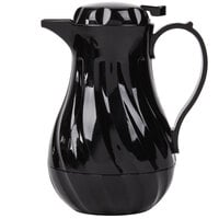 Choice 42 oz. Black Swirl Thermal Coffee Carafe / Server