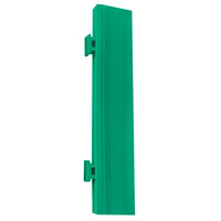 Cactus Mat 2557-GMCR Poly-Lok 2 1/2 inch x 14 inch Green Vinyl Interlocking Drainage Floor Tile Corner Ramp with Male End - 3/4 inch Thick