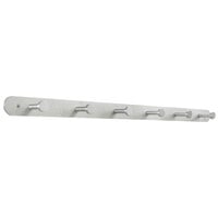 Safco 4202 Nail Head Six-Peg Aluminum Coat Hook / Wall Rack