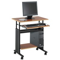 Safco 1925CY Adjustable Height Cherry/Black Workstation