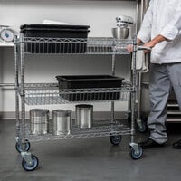 Regency 18 inch x 36 inch Shelving Cart with 2 Baskets