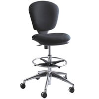 Safco 3442BL Metro Black Acrylic Swivel Chair with Adjustable Height