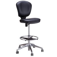 Safco 3442BV Metro Black Vinyl Swivel Chair with Extended Height
