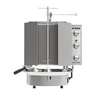 Inoksan PDG 300NR Natural Gas Doner Kebab Machine / Vertical Broiler with Robax Glass Shield - 99-132 lb. Capacity