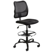 Safco 3395BL Vue Black Fabric Mesh Extended Height Chair