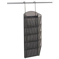 Safco 5578BL Black 5 Compartment Onyx Mesh Wall Mount Magazine Display Rack