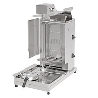 Inoksan PDG 102MN-LP Liquid Propane Doner Kebab Machine / Vertical Broiler with Mesh Shield - 66-99 lb. Capacity