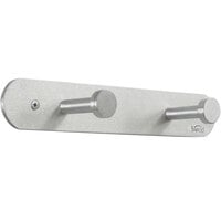 Safco 4200 Nail Head Two-Peg Aluminum Coat Hook / Wall Rack