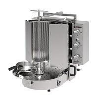 Inoksan PDG 300NR-LP Liquid Propane Doner Kebab Machine / Vertical Broiler with Robax Glass Shield - 99-132 lb. Capacity