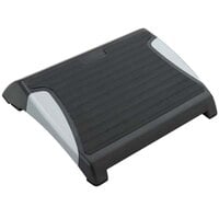 Safco 2120BL Restease Black / Silver Adjustable Footrest