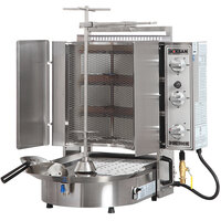 Inoksan PDG 300NM-LP Liquid Propane Doner Kebab Machine / Vertical Broiler with Mesh Shield - 99-132 lb. Capacity