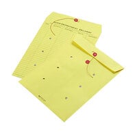 Quality Park 63576 #97 10" x 13" Yellow Paper Interoffice Envelope with String and Button Closure - 100/Box