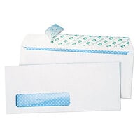 Quality Park 69222B #10 4 1/8" x 9 1/2" White Security Tinted Business Envelope with Window and Redi-Strip Seal - 1000/Case