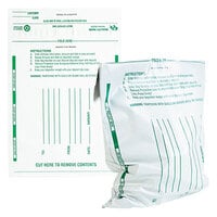 Quality Park 45228 10 inch x 13 inch Opaque Cash Transmittal Bag with Printed Information Block - 100/Pack