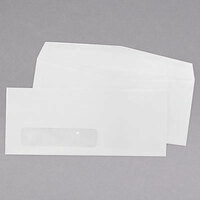 Quality Park 21384 #10 4 1/8 inch x 9 1/2 inch White Gummed Seal Laser & Inkjet Business Envelope with Window - 500/Box
