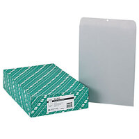 Quality Park 38610 #110 12 inch x 15 1/2 inch Executive Gray Kraft Clasp / Gummed Seal File Envelope - 100/Box