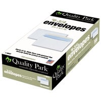 Quality Park 10412 #6 3/4 3 5/8 inch x 6 1/2 inch White Gummed Seal Security Tinted Business Envelope - 500/Box