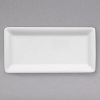 Villeroy & Boch 16-3334-2851 Pi Carre 9 1/2" x 4 3/4" White Porcelain Rectangle Platter - 6/Case