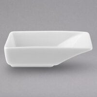 Villeroy & Boch 16-3334-3936 Pi Carre 1.25 oz. White Porcelain Rectangle Bowl - 6/Case