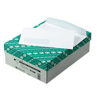 Quality Park 21330 Park Ridge #10 4 1/8" x 9 1/2" White Gummed Seal Embossed Business Envelope with Window - 500/Box