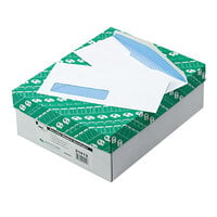 Quality Park White Gummed Seal Security Tinted Business Envelope with Address Window - 500/Box