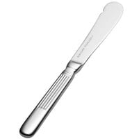 Bon Chef SBS3613 Apollo 6 3/4 inch 13/0 Extra Heavy Weight Bonsteel Solid Handle Butter Knife - 12/Case
