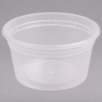 ChoiceHD 12 oz. Microwavable Translucent Plastic Deli Container - 48/Pack