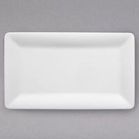 Villeroy & Boch 16-3334-2850 Pi Carre 12 1/2 inch x 7 1/2 inch White Porcelain Rectangle Platter - 6/Case