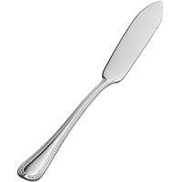 Bon Chef S713 Bolero 6 3/4 inch 18/10 Extra Heavy Weight Stainless Steel Flat Handle Butter Spreader - 12/Case
