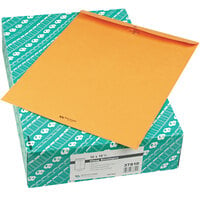 Quality Park 37810 #110 12 inch x 15 1/2 inch Brown Kraft Clasp / Gummed Seal File Envelope - 100/Box