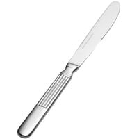 Bon Chef S3612 Apollo 9 1/4 inch 13/0 Stainless Steel Solid Handle Euro Dinner Knife - 12/Case