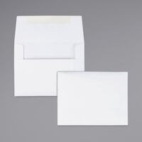 Quality Park 36217 #5 1/2 4 3/8 inch x 5 3/4 inch White Gummed Seal Greeting Card / Invitation Envelope - 100/Box